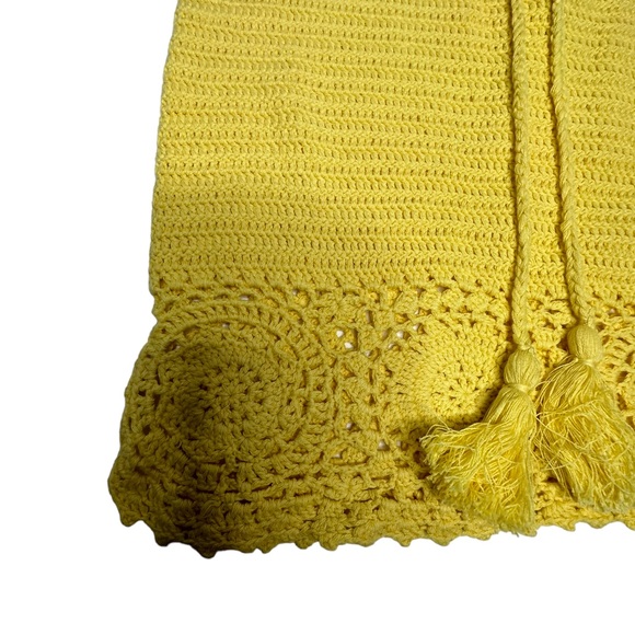 NWT Spell Let The Sunshine In Crochet Mini Dress in Lemon s - Picture 14 of 16